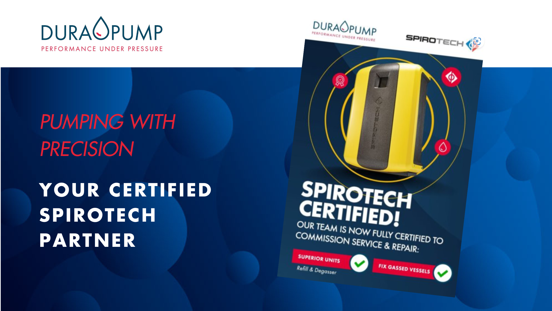 Dura Pump are Spirotech Certified