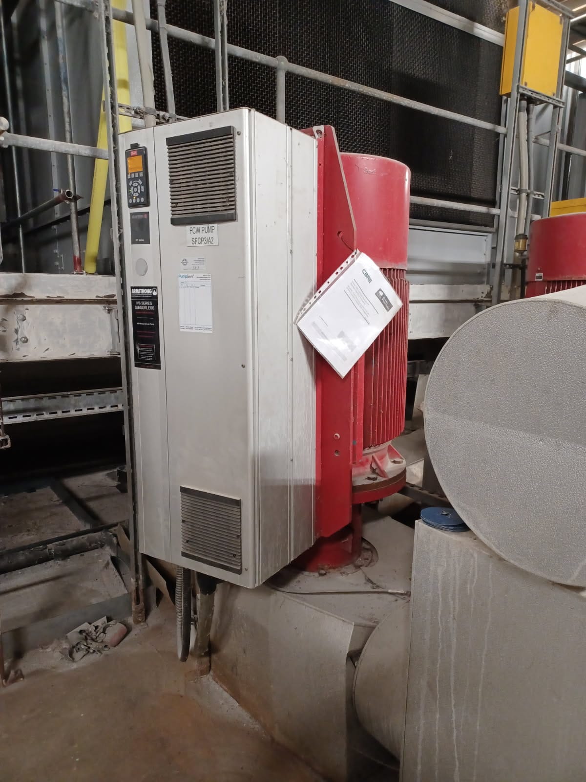 Large scale inverter replacement supporting data centre cooling pumps.